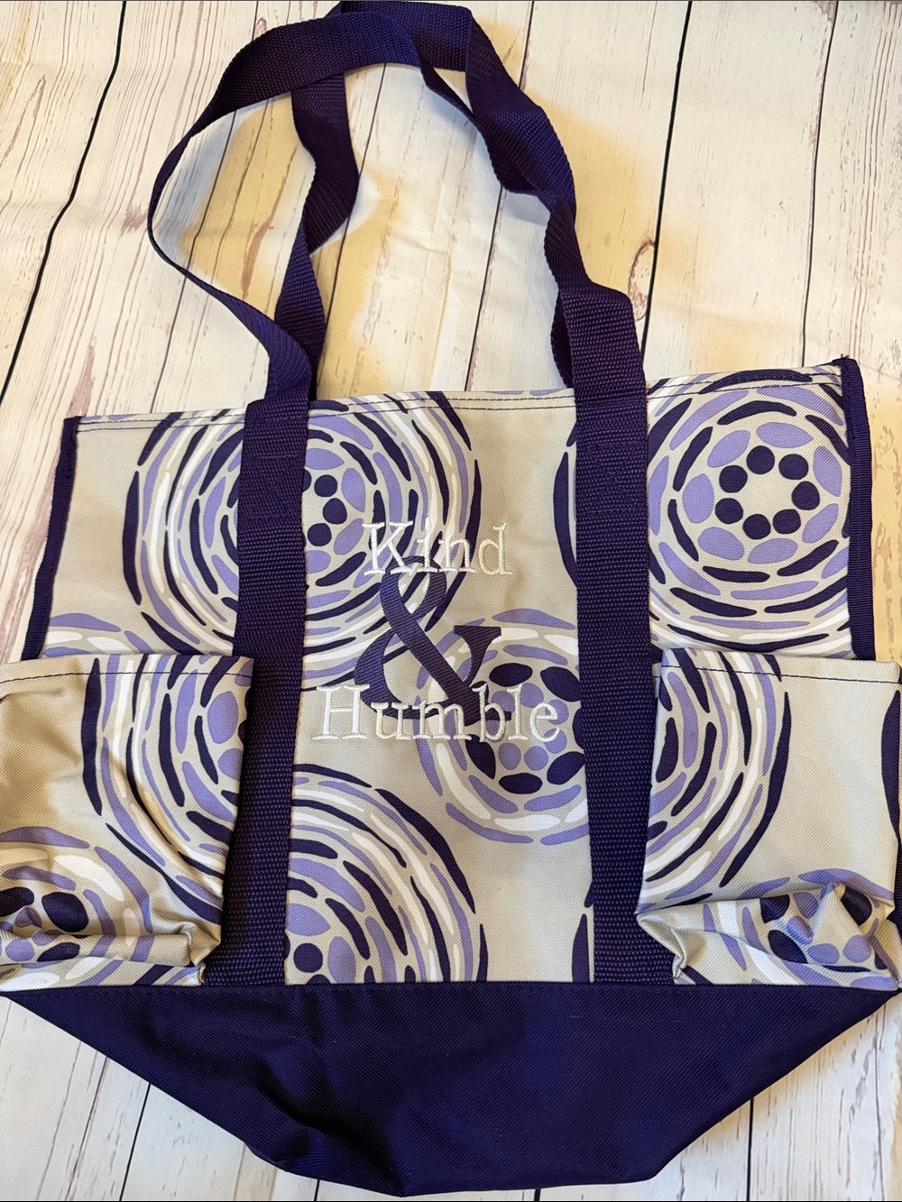 Thirty one Purple Patterned Canvas Tote